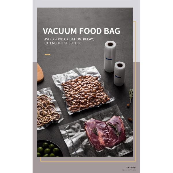 Kitchen 0.1mm Vacuum Sealer Rolls , 0.09mm Food Saver Vacuum Sealer Bags Rolls