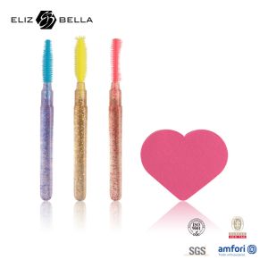 Quality OEM Disposable Silicone Mascara Wands Crystal Handle Silicone Eyelash Brush for sale