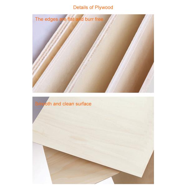 Customized E1 E2 Plywood Birch Sheets 3mm 4mm 6mm 10mm Marine Plywood