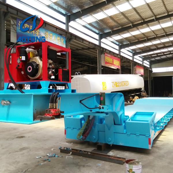 Truck Trailer Excavator Transporting Gooseneck Lowbed 3 Axles 60ton Low Bed Trailer with Ladder