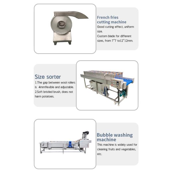 Automation Stainless Steel Potato Processing Plant/frozen Potato Chips Machine/Frozen French Fries Production Line