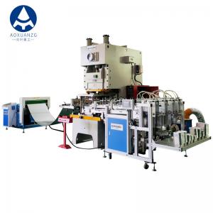 Quality Full Auto Alu Box Dish Tray Making Machine 3 Carvity With Pneumatic Punching for sale