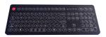 Robust polycarbonate cased washable membrane keyboard with numeric keypad