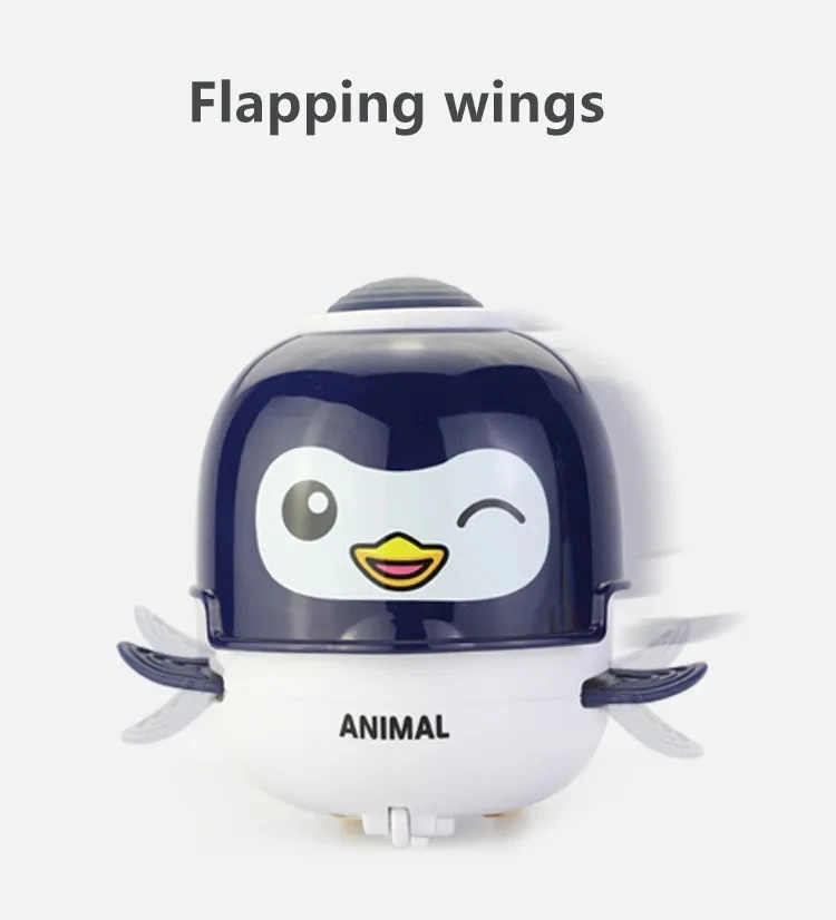 Wholesale Baby Early Education Cute Can Chew Soft Glue Mini Press Penguin Sliding Toy Children Crawling Game Toys