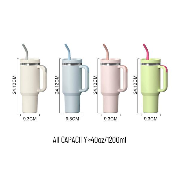 Wholesale Custom 40oz Stainless Steel Vacuum Bottles w/Handle | FDA-Approved, BPA-Free, Heavy-Duty