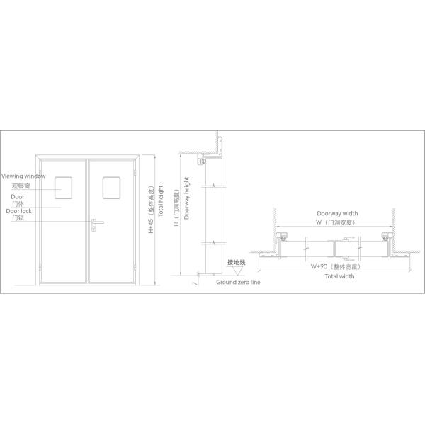 Wear Resistant Electrostatic Pharmaceutical Clean Room Door
