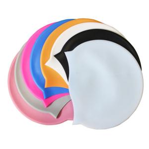 Quality Cheap sports products Custom Silicone Swim Cap With Logo 100% water proof for sale
