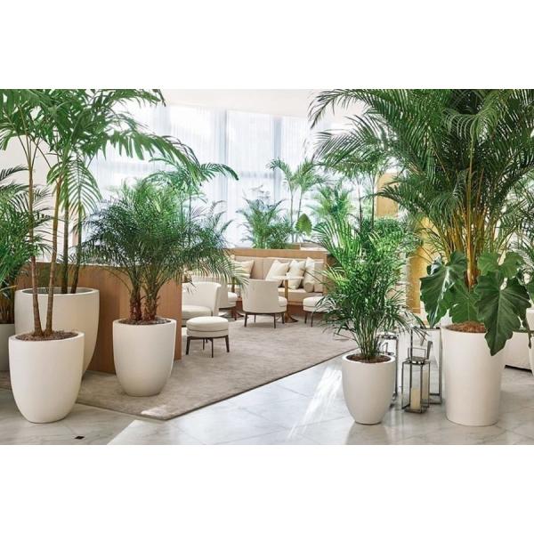 Waterproof Fiberglass Flower Pots Resin FRP Plant Pots For Decor