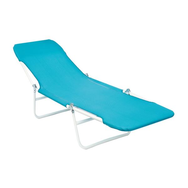 CE Camping Portable Foldable Sun Lounger , Textilene Reclining Garden Sun Lounger Chairs
