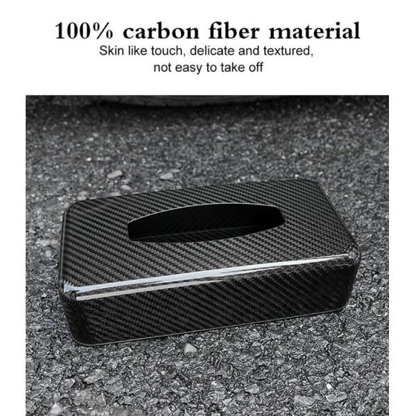 3K Glossy Carbon Fiber Tissue Paper Box For Car