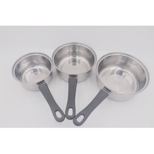 Quality 3pcs Cookware pots nonstick cooking pot stainless steel sauce pan for sale