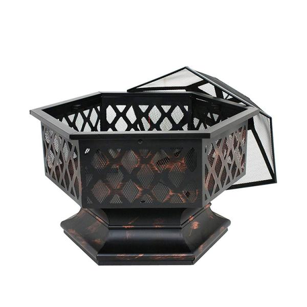 Outdoor Garden Steel Fire Pit Decoration Portable Wood Burning Fire Pit