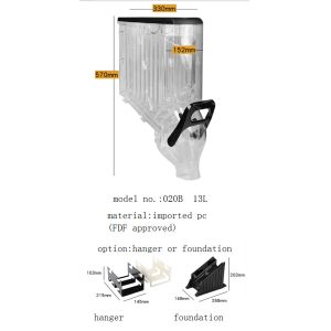 Quality high quality 13L gravity dry food dispenser for sale