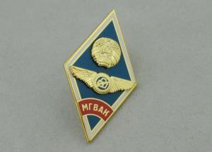 China Hard Enamel Souvenir Badges Screw , 3D Army Memorial Badges on sale