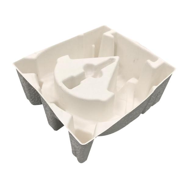 Biodegradable Compostable Recycled Paper Tray White Moulded Molded Pulp Packaging