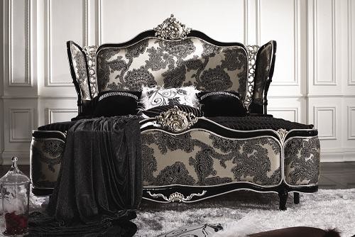 ODM Luxury European Bedroom Furniture MDF Solid Wood Frame Hand Carved Headboard