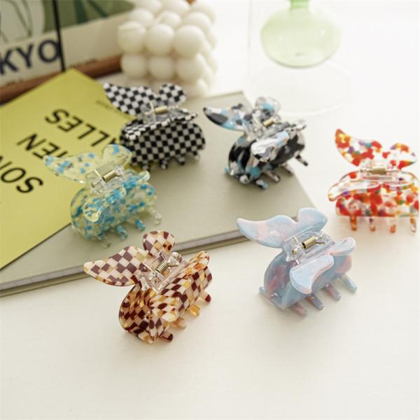 Acetic acid animal butterfly shape girls clip hair clipper temperament hair accessories