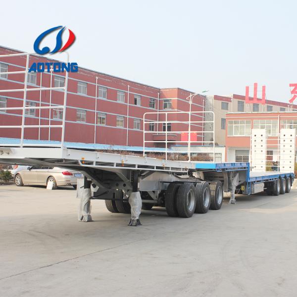 Truck Trailer Excavator Transporting Gooseneck Lowbed 3 Axles 60ton Low Bed Trailer with Ladder