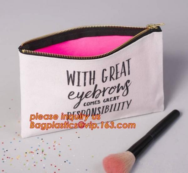 Buy Small packing Use small cotton canvas make up bag,Custom Factory design personalized organic cotton make up bag bagease at wholesale prices