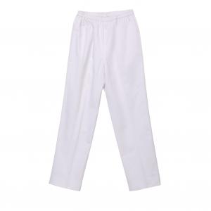 Quality Elastic Waist Draw String White Chef Pants for sale