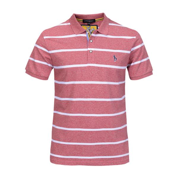 Custom quality 100 cotton striped t shirt polo t-shirt men low moq
