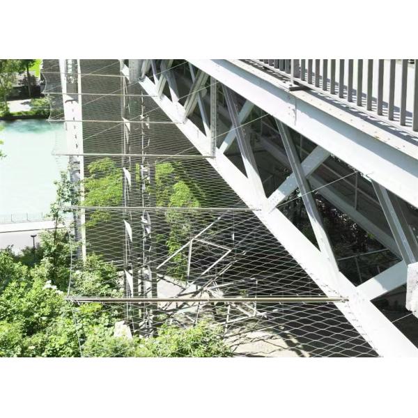 2mm Stainless Steel Rope Mesh Architectural for Facade Safety Railing Balustrade