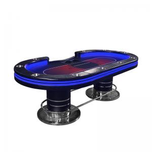 Quality Oval Casino Poker Table Texas With Leather Armrest Cup Holders for sale