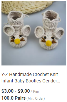 Y-Z Custom Design Unisex Baby Booties Breathable Cotton Knitted Soft Shoes with Pom Pom Cute Newborn Booties Pack of 200 Pairs