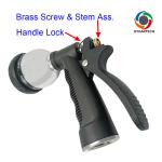 Metal 8-Pattern Garden Hose Nozzle With Rear-Trigger Control