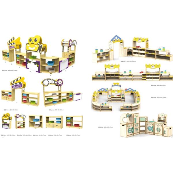Multi Color Kindergarten School Furniture Melamine Surface ISO9001 Certification