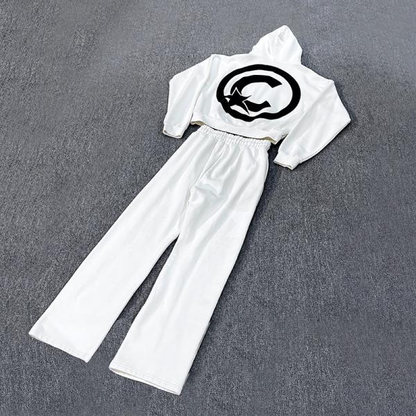 Men's Custom Tracksuit Set With Vintage Applique Embroidered Hoodie And Joggers