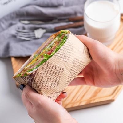 40gsm-50gsm Unbleached Printed Greaseproof Paper Cheese Butter Wrapping Paper