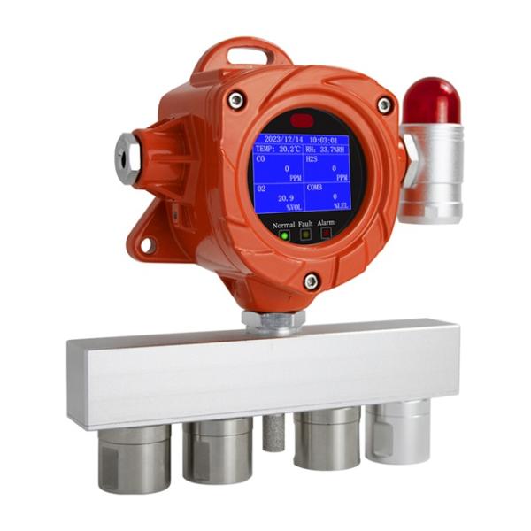 Wall Mounted Multi Gas Leak Detector Device 4 In 1 Gas Detector Fixed