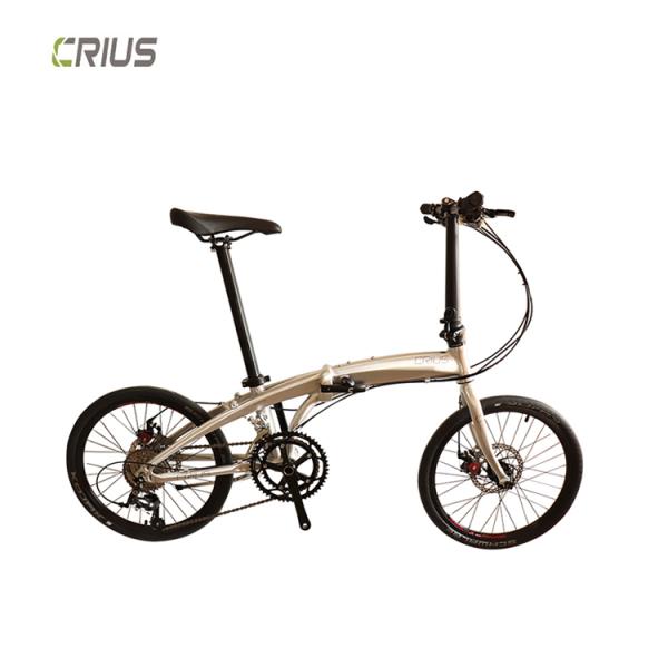 20 Inch Folding Bicycle with 9 Speed Gears and Portable Design Made of Alloy Material