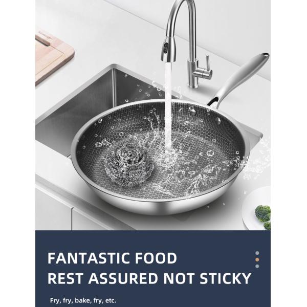 Honeycomb Nonstick Fry Pan Stainless Steel For Home Kitchen