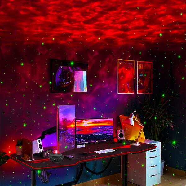 Multiscene Rotatable Ocean Wave Star Projector Night Light ABS Material