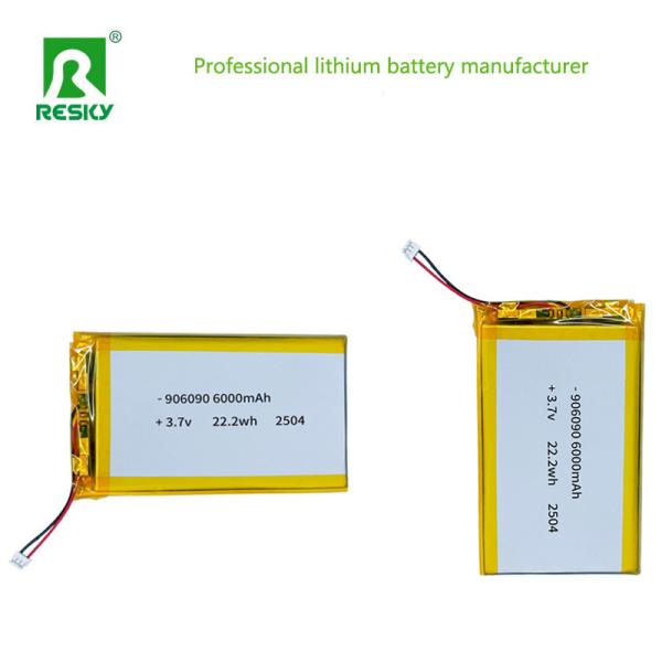 Li-ion Battery 906090 3.7v 6000mAh 22.2wh Rechargeable Lithium Ion Polymer Batteries For Power Supply