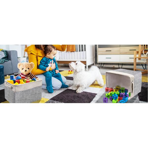 Laundry Hampers, Organizing Basket, Bin Storage Organizer For Toy Collection, Canvas Storage Basket