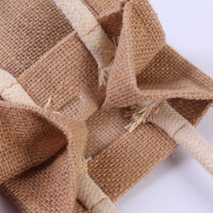 Natural Linen Jute Tote Wine Bottle Holder Bag