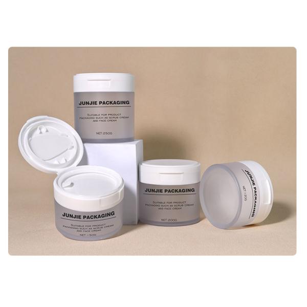 Refillable PET Flip-top Cosmetic Containers for Skin Care Cream Jars in 150g 200g 250g Sizes