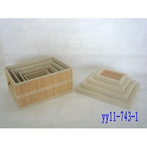 Quality folding bamboo storage basket for sale