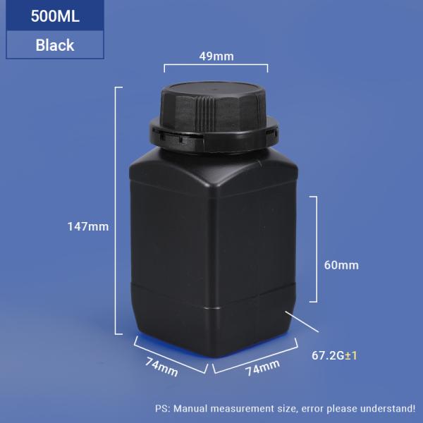 Empty Hdpe Wide Mouth Bottles Plastic Containers For Lab Chemical