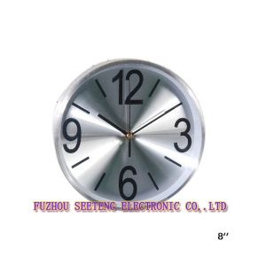 Quality Silver high quality new design round shape wall clock models for sale