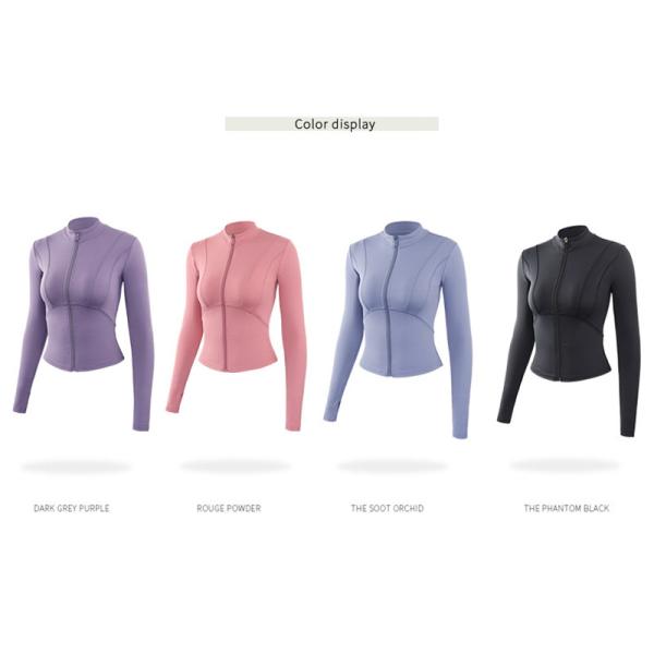 Women's Full Zip Sports Horse Riding Tops Solid Color Long Sleeve Soft Nylon Shirts