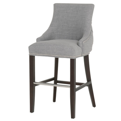 European Barstool /Bar Stool for Restaurant Furniture /Bedroom Set for Living Room/hotel , birch wood with linen fabric