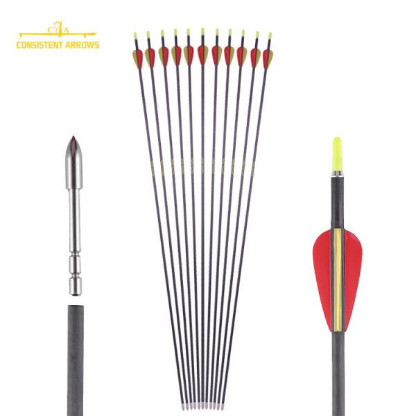 Id.165 4.2mm Carbon Fiber Child's Arrow For Practice , Youth Beginner Practice Arrows
