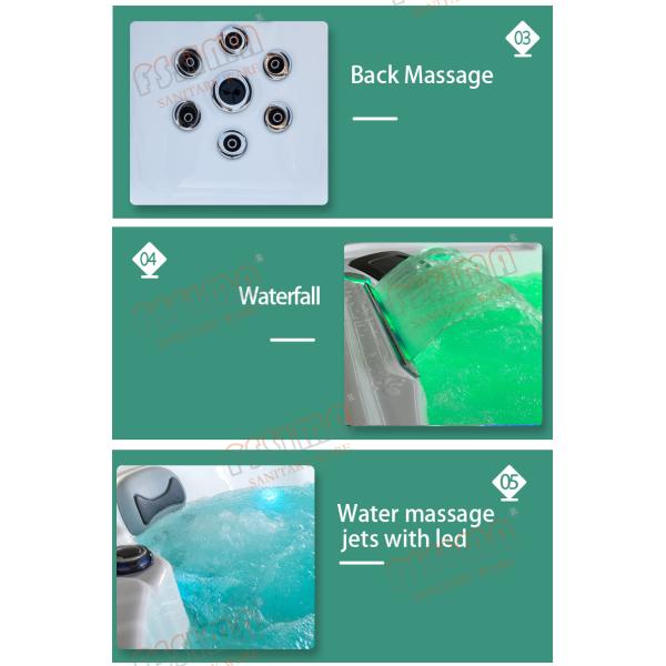 Freestanding Air Jets Outdoor Whirlpool Spa Bathtub Above Ground Swimming Pool