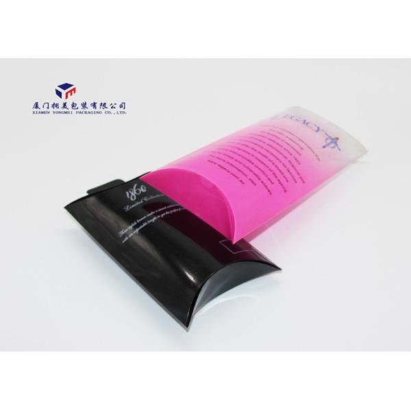 Cosmetics / Gifts Plastic Pillow Boxes Clear Front Window Custom Printing
