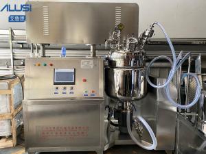 Quality 100L PLC Touch Screen Paste Vacuum Emulsifier Mixing Machine Foundation Sunscreen Maker for sale