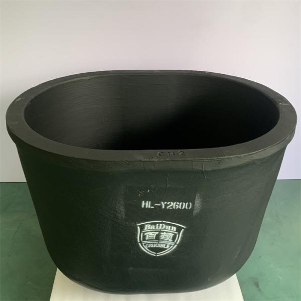 Silicon Carbide Graphite Oval Crucible Metal Melting Oxidation Chemical Resistance
